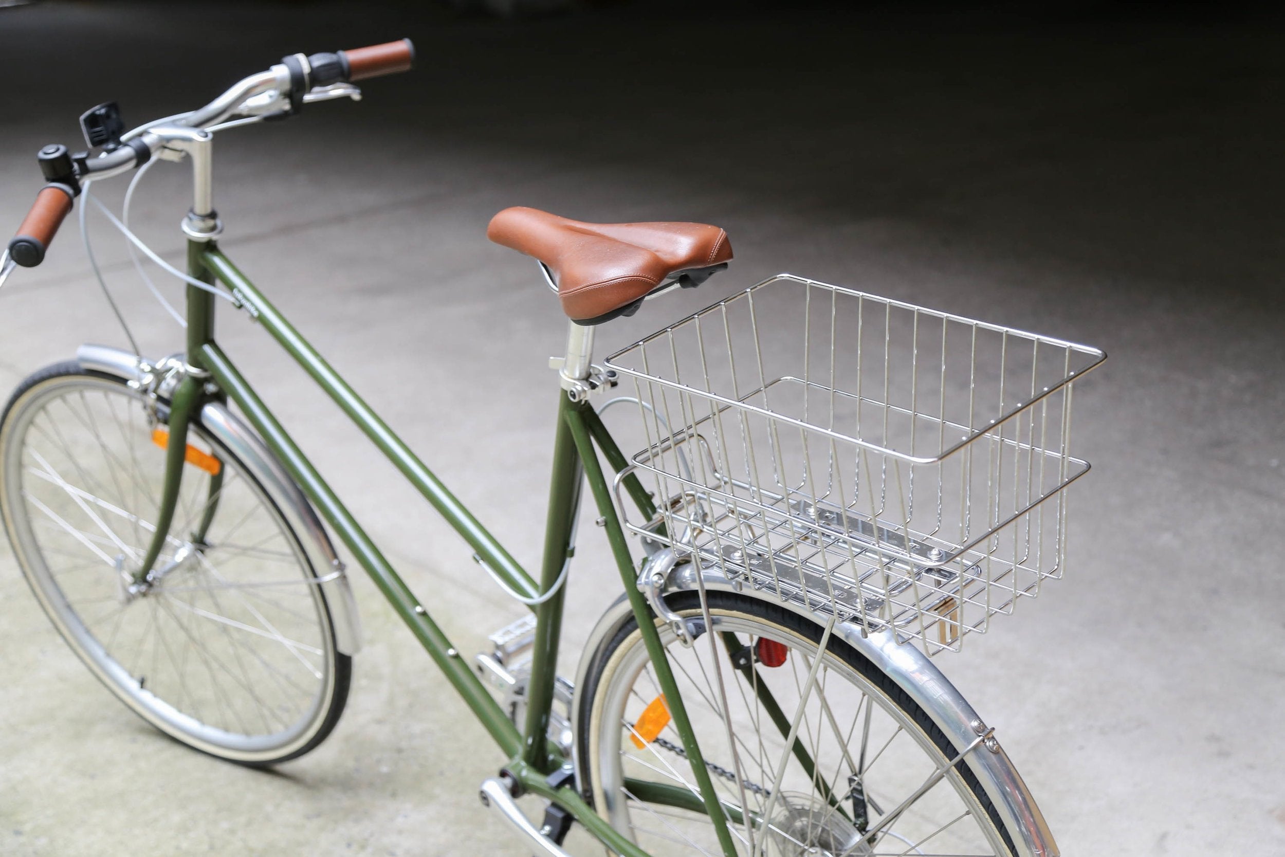 Original Deep Bike Basket Silver